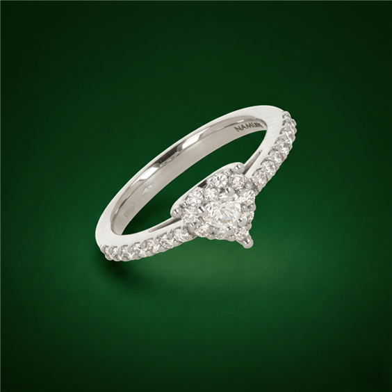 Ring Namuri Woman in Gold Diamante 0.25 Ct AN-HEART025 - AN-HEART025
